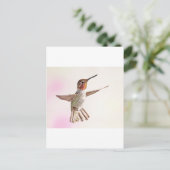 Carte Postale Colibri rose (Debout devant)