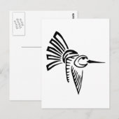 Carte Postale Colibri tribal (Devant / Derrière)