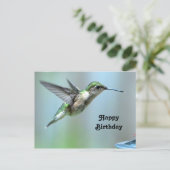Carte Postale Colibri Vert Photo Vol Faune Anniversaire (Debout devant)