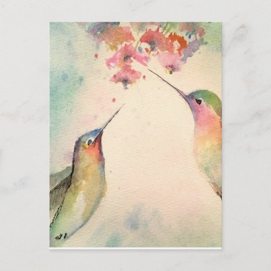 Carte Postale colibris (Devant)