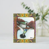 Carte Postale Colibris et fleurs #3 (Debout devant)