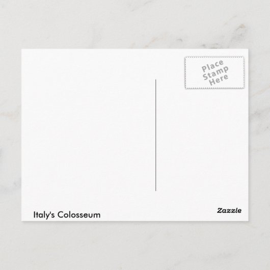 Carte Postale Colisée (Dos)