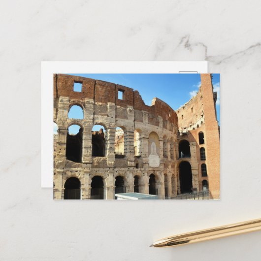 Carte Postale Colisée à Rome (Devant/Arrière en situation)