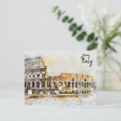 Carte Postale Colisée à Rome Italie (Debout devant)