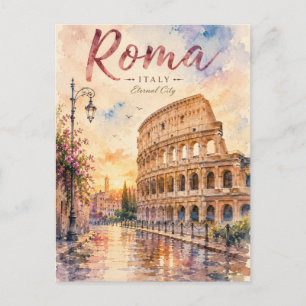 Carte Postale Colisée de la Rome vintage