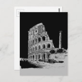 Carte Postale Colisée noire et blanche (Devant / Derrière)