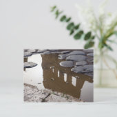 Carte Postale Colisée réflexion dans une flaque - Rome, Italie (Debout devant)