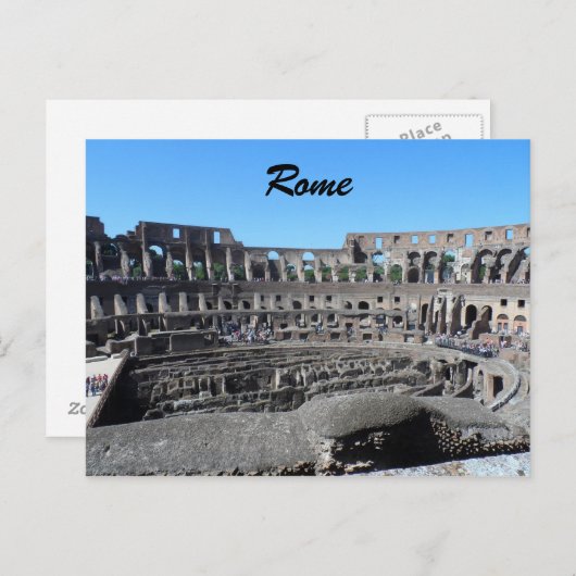 Carte Postale Colisée - Rome (Devant / Derrière)