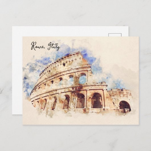 Carte Postale Colisée. Rome, Italie (Devant / Derrière)