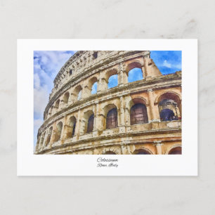 Carte Postale Colisée Rome, Italie Aquarelle Peinture