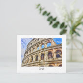 Carte Postale Colisée Rome, Italie Aquarelle Peinture (Debout devant)