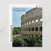 Carte Postale Colisée, Rome, Italie Design (Devant / Derrière)