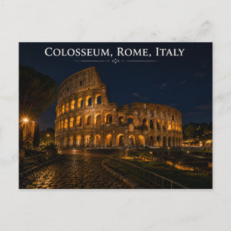 Carte Postale Colisée, Rome, Italie la nuit