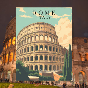 Carte Postale Colisée Rome Italie Monument Historique Européen V