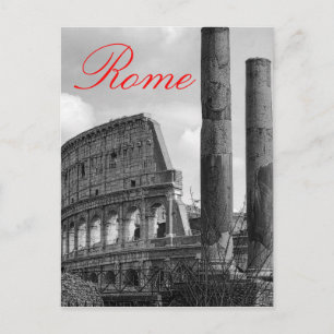 Carte Postale Colisée Rome Italie Photo Voyage noir et blanc