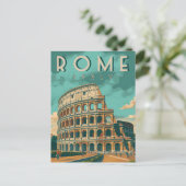 Carte Postale Colisée vintage de Rome (Debout devant)