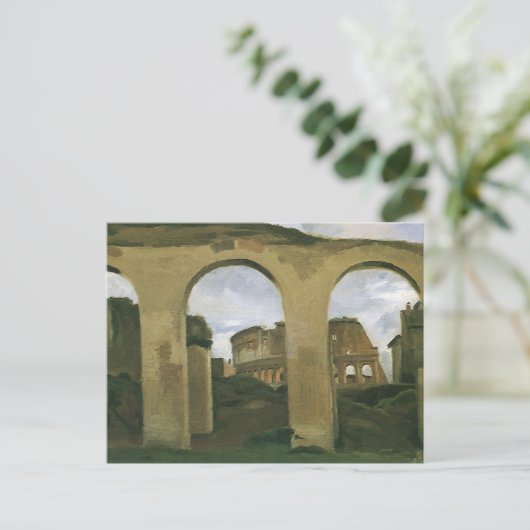 Carte Postale Colisée vue à travers les Arcades à Rome, Italie (Debout devant)