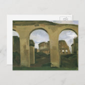 Carte Postale Colisée vue à travers les Arcades à Rome, Italie (Devant / Derrière)