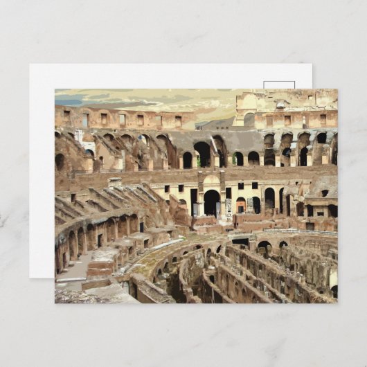 Carte Postale Coliseum Colosseum Rome Italy #4 (Devant / Derrière)