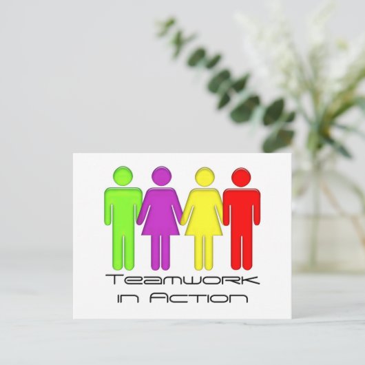 Carte Postale Collaboration d'équipe (Debout devant)