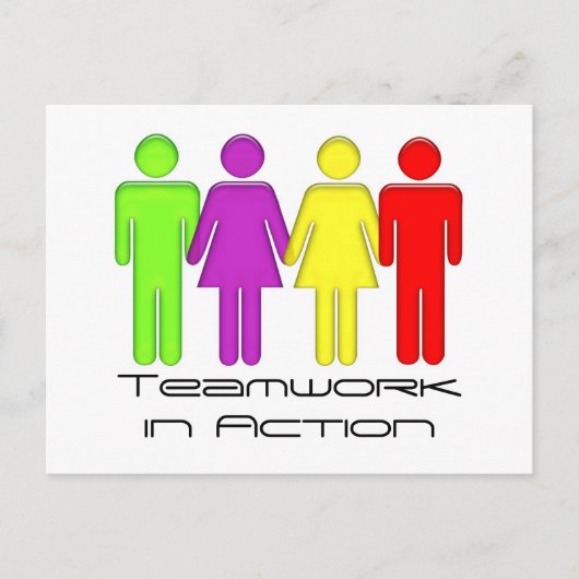 Carte Postale Collaboration d'équipe (Devant)