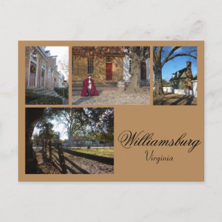 Carte Postale Collage 1 de Williamsburg (Virginie)
