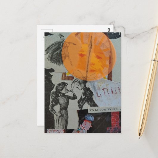 Carte Postale Collage à suivre avec amour (Devant/Arrière en situation)