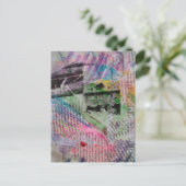Carte Postale collage abstrait (Debout devant)