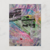 Carte Postale collage abstrait (Devant)