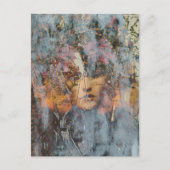 Carte Postale collage abstrait avec visage (Devant)