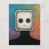 Carte Postale collage abstrait avec visage de toast (Devant)