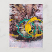 Carte Postale collage abstrait de cercles (Devant)