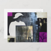 Carte postale Collage Abstrait figuratif (Devant / Derrière)