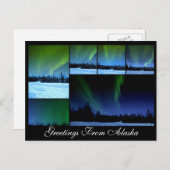 Carte postale Collage Alaksa Aurora (Devant / Derrière)