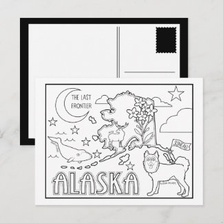 Carte Postale collage alaska color me
