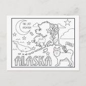 Carte Postale collage alaska color me (Devant)