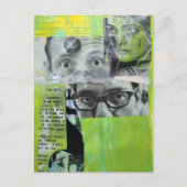 Carte Postale Collage Aléatoire Visages Vintage (Devant)