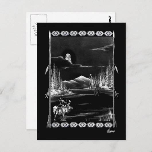 CARTE POSTALE COLLAGE AMÉRICAIN (Devant / Derrière)