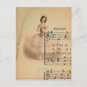 Carte Postale Collage Ballerina