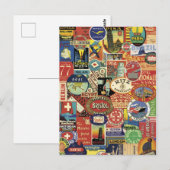 Carte Postale Collage bon voyage (Devant / Derrière)