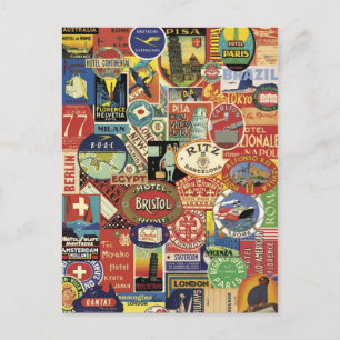 Carte Postale Collage bon voyage