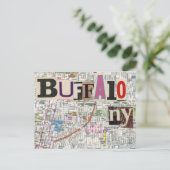Carte Postale Collage Buffalo NY Maps (Debout devant)
