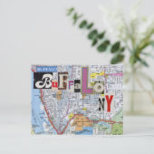Carte Postale Collage Buffalo NY Maps (Debout devant)