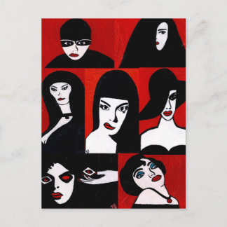 Carte Postale Collage BWR