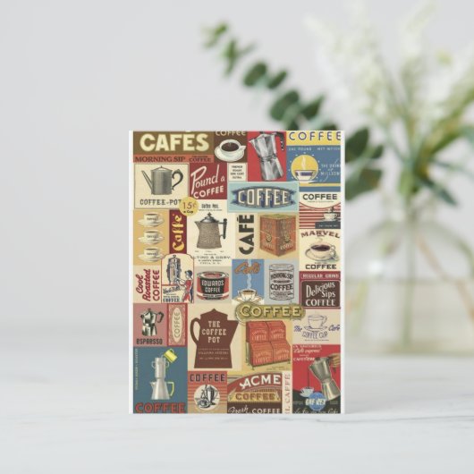 Carte Postale Collage café (Debout devant)