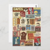 Carte Postale Collage café (Devant / Derrière)