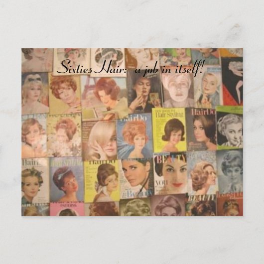 Carte postale Collage Coiffure vintage des années  (Devant)