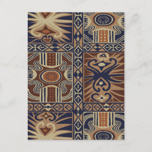 Carte Postale Collage contemporain tribal africain