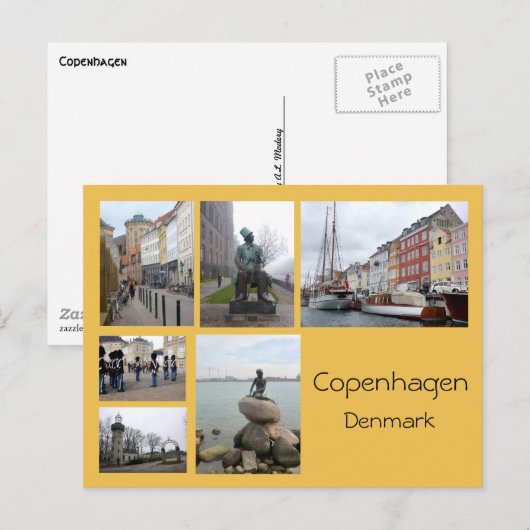 Carte Postale Collage Copenhague 2 (Devant / Derrière)