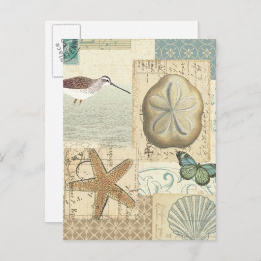 Carte Postale Collage côtier (Devant / Derrière)